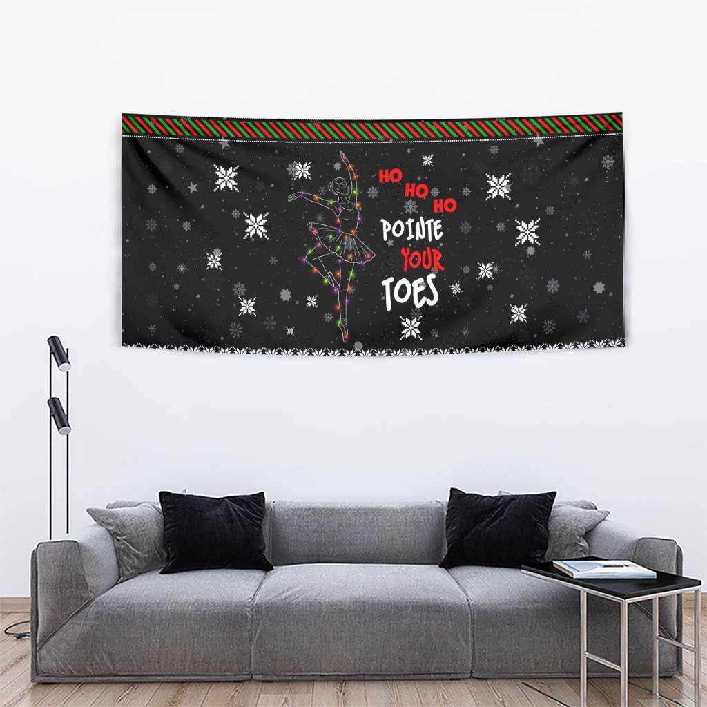 Ballet Pointe Christmas Design Tapestry Xmas Holiday Patterns - Wonder Print Shop