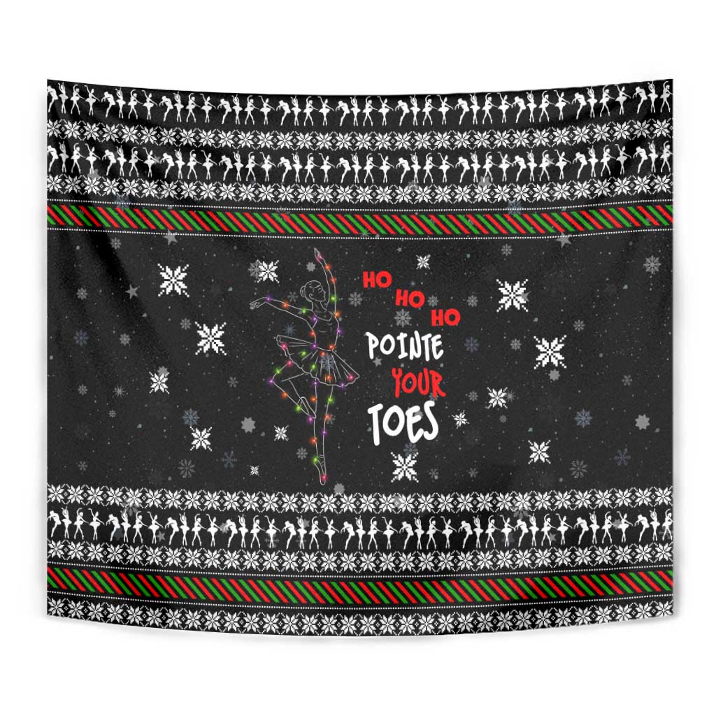 Ballet Pointe Christmas Design Tapestry Xmas Holiday Patterns - Wonder Print Shop