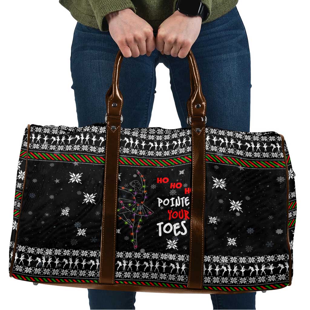 Ballet Pointe Christmas Design Travel Bag Xmas Holiday Patterns - Wonder Print Shop