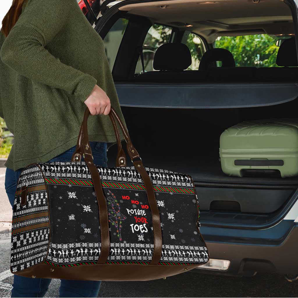 Ballet Pointe Christmas Design Travel Bag Xmas Holiday Patterns - Wonder Print Shop