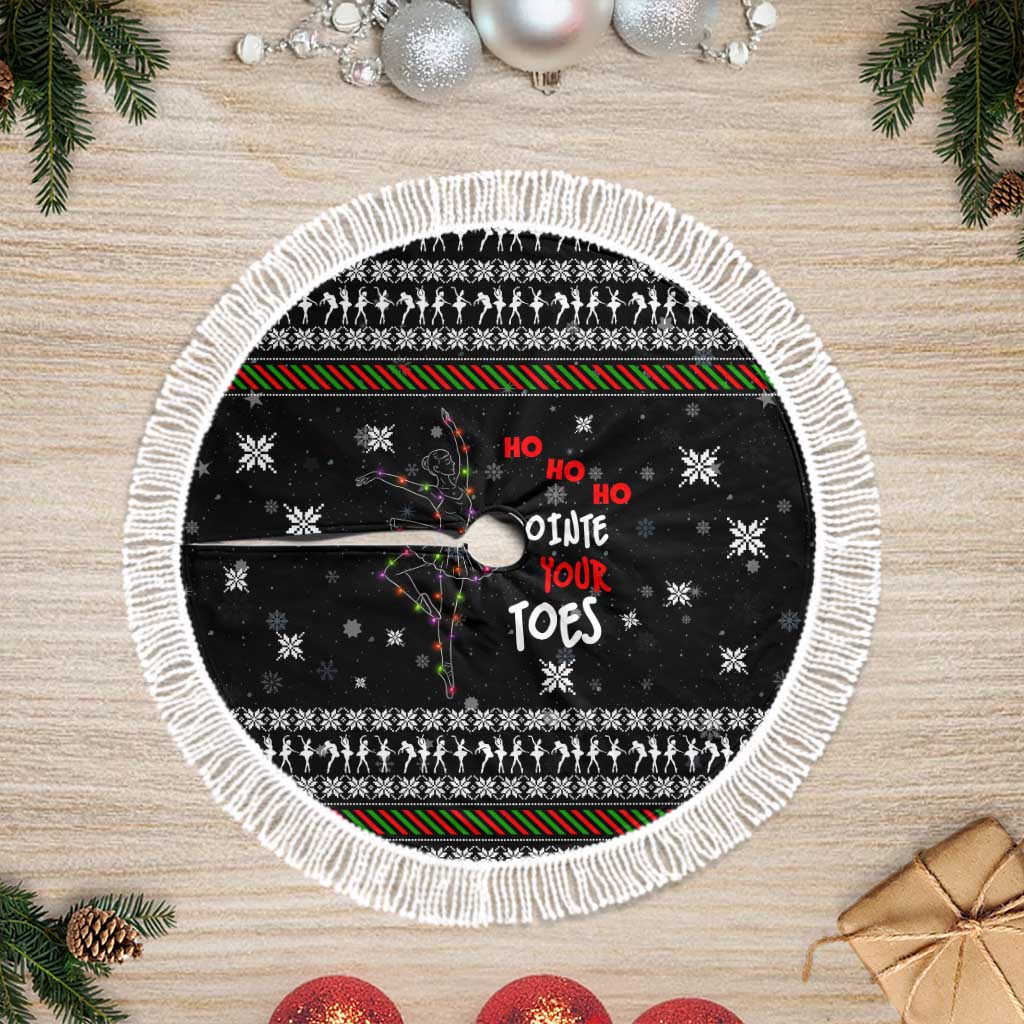 Ballet Pointe Christmas Design Tree Skirt Xmas Holiday Patterns - Wonder Print Shop