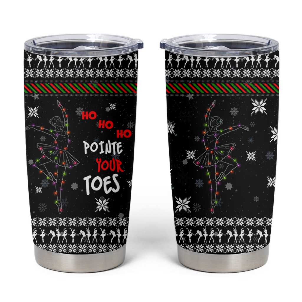 Ballet Pointe Christmas Design Tumbler Cup Xmas Holiday Patterns - Wonder Print Shop