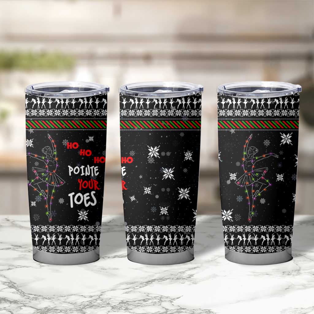Ballet Pointe Christmas Design Tumbler Cup Xmas Holiday Patterns - Wonder Print Shop