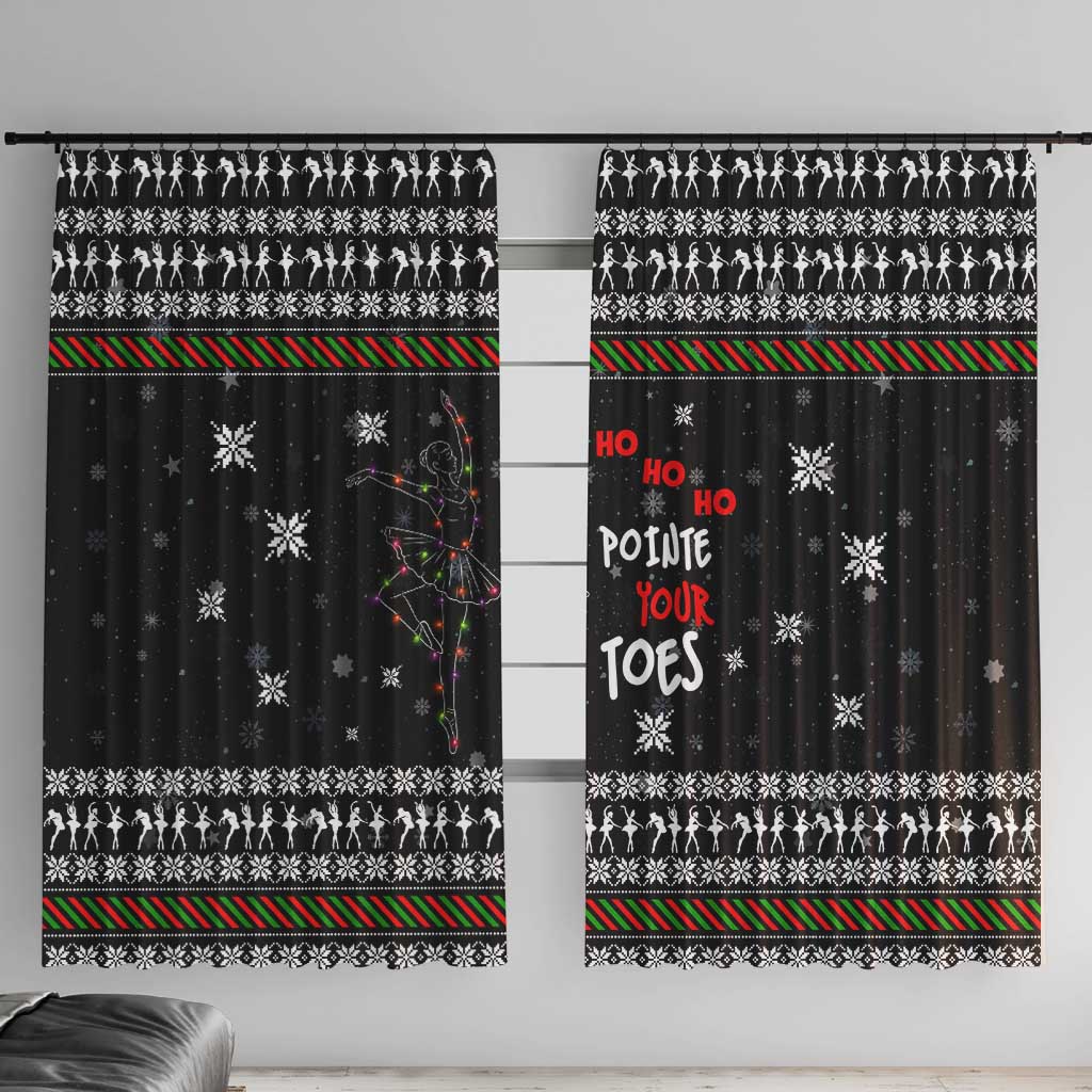 Ballet Pointe Christmas Design Window Curtain Xmas Holiday Patterns - Wonder Print Shop