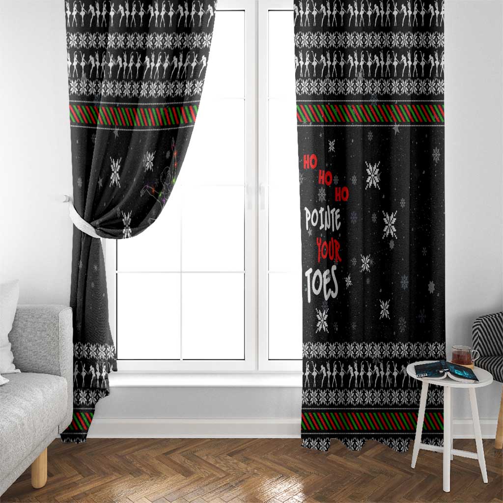 Ballet Pointe Christmas Design Window Curtain Xmas Holiday Patterns - Wonder Print Shop