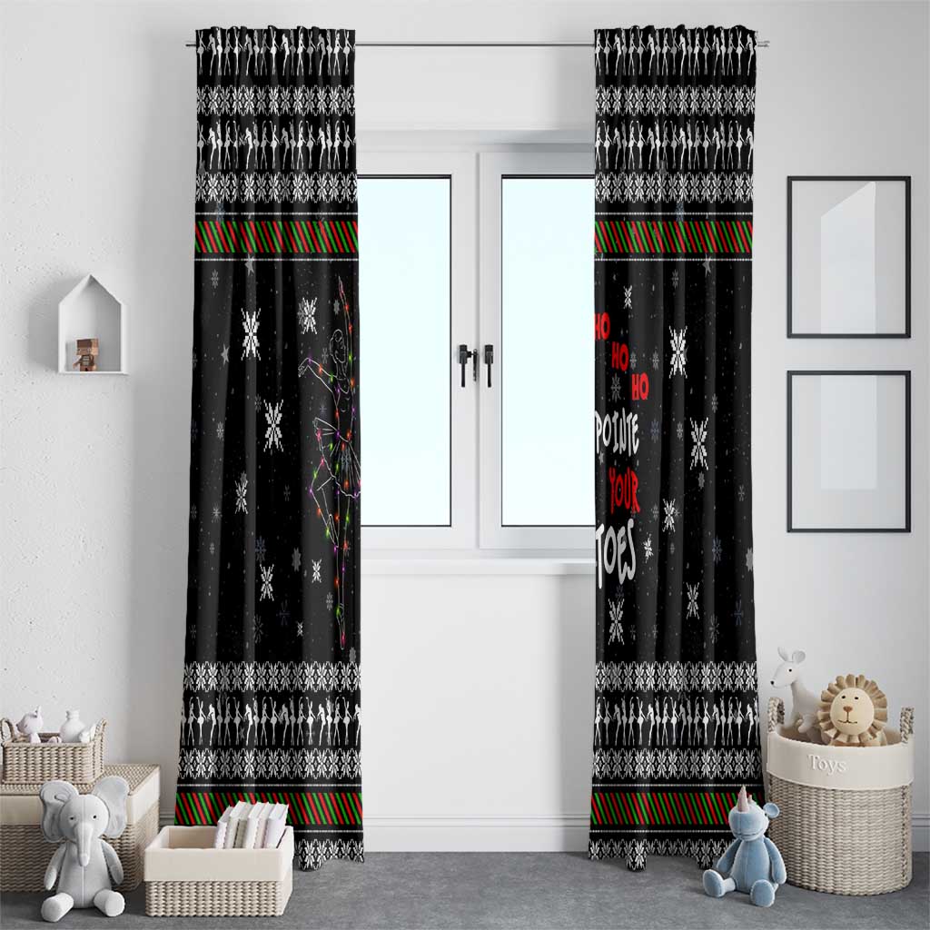 Ballet Pointe Christmas Design Window Curtain Xmas Holiday Patterns - Wonder Print Shop