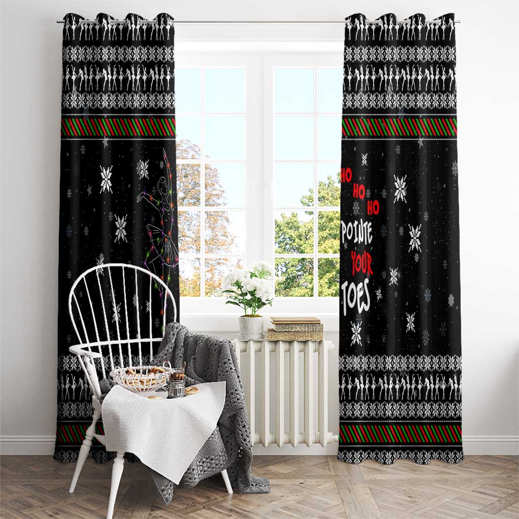 Ballet Pointe Christmas Design Window Curtain Xmas Holiday Patterns - Wonder Print Shop