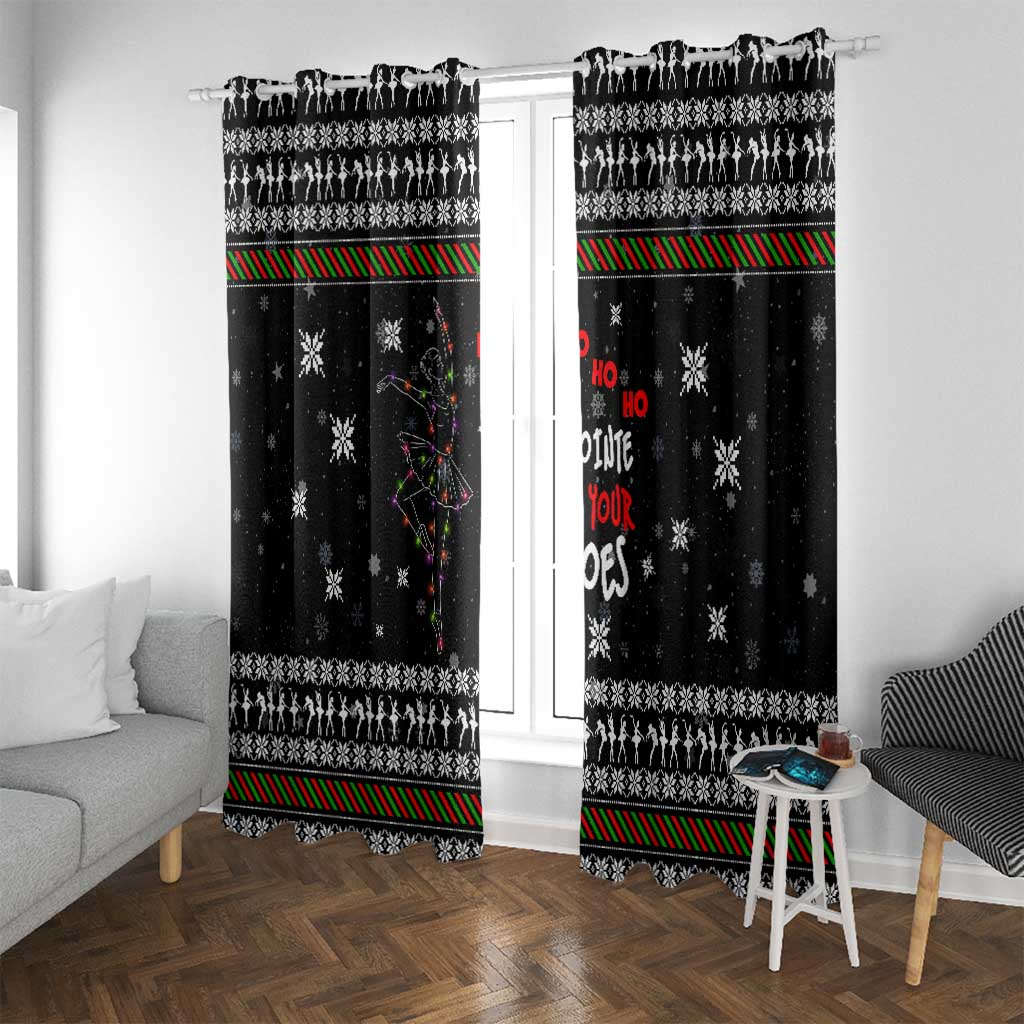 Ballet Pointe Christmas Design Window Curtain Xmas Holiday Patterns - Wonder Print Shop