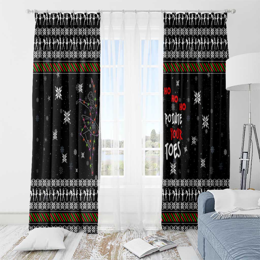 Ballet Pointe Christmas Design Window Curtain Xmas Holiday Patterns - Wonder Print Shop
