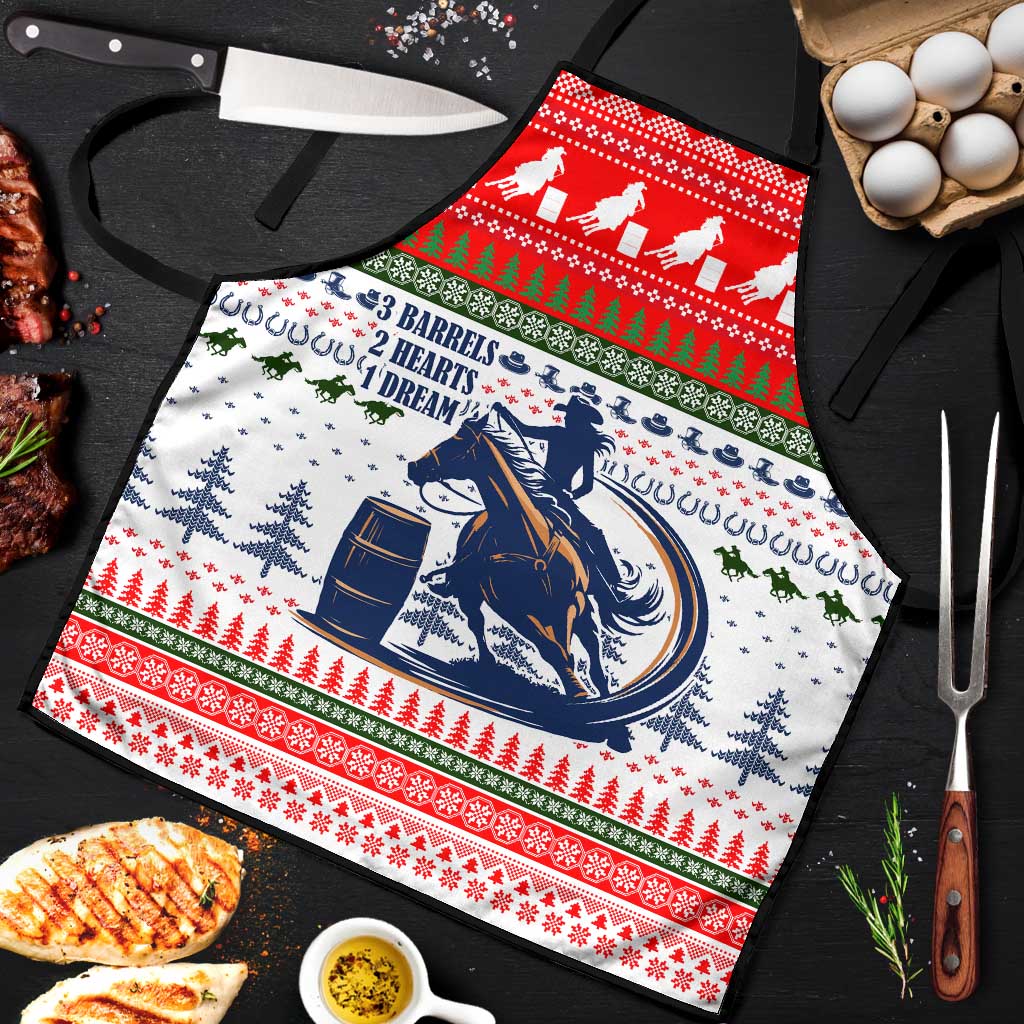 Barrel Racing Christmas Apron Xmas Holiday Patterns - Wonder Print Shop