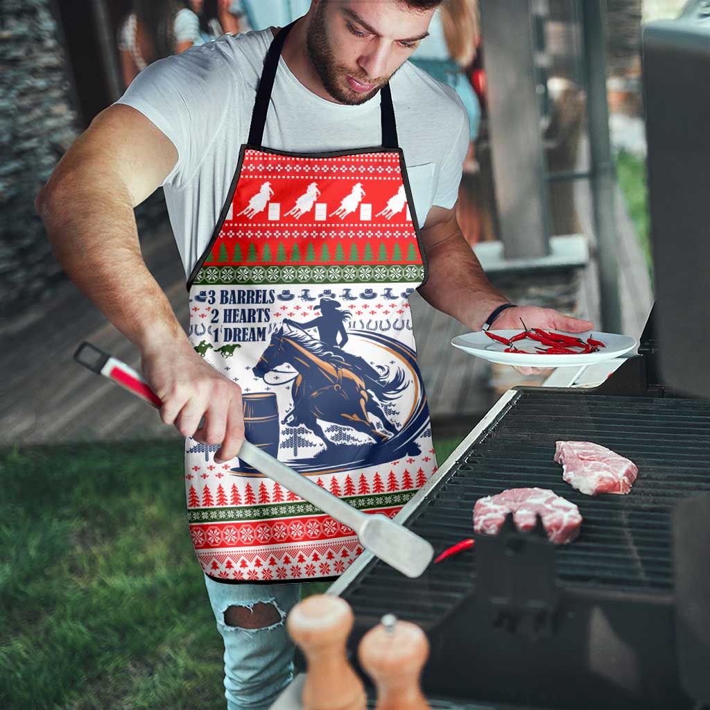 Barrel Racing Christmas Apron Xmas Holiday Patterns - Wonder Print Shop