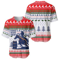 Barrel Racing Christmas Baseball Jersey Xmas Holiday Patterns - Wonder Print Shop