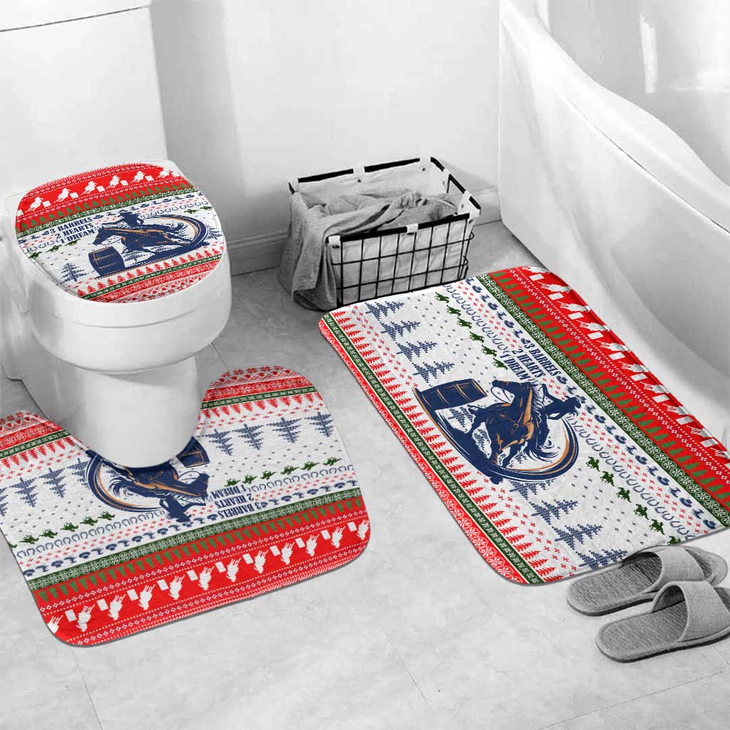Barrel Racing Christmas Bathroom Set Xmas Holiday Patterns - Wonder Print Shop