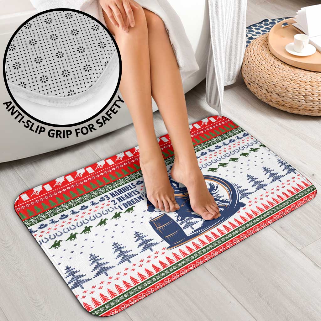 Barrel Racing Christmas Bathroom Set Xmas Holiday Patterns - Wonder Print Shop