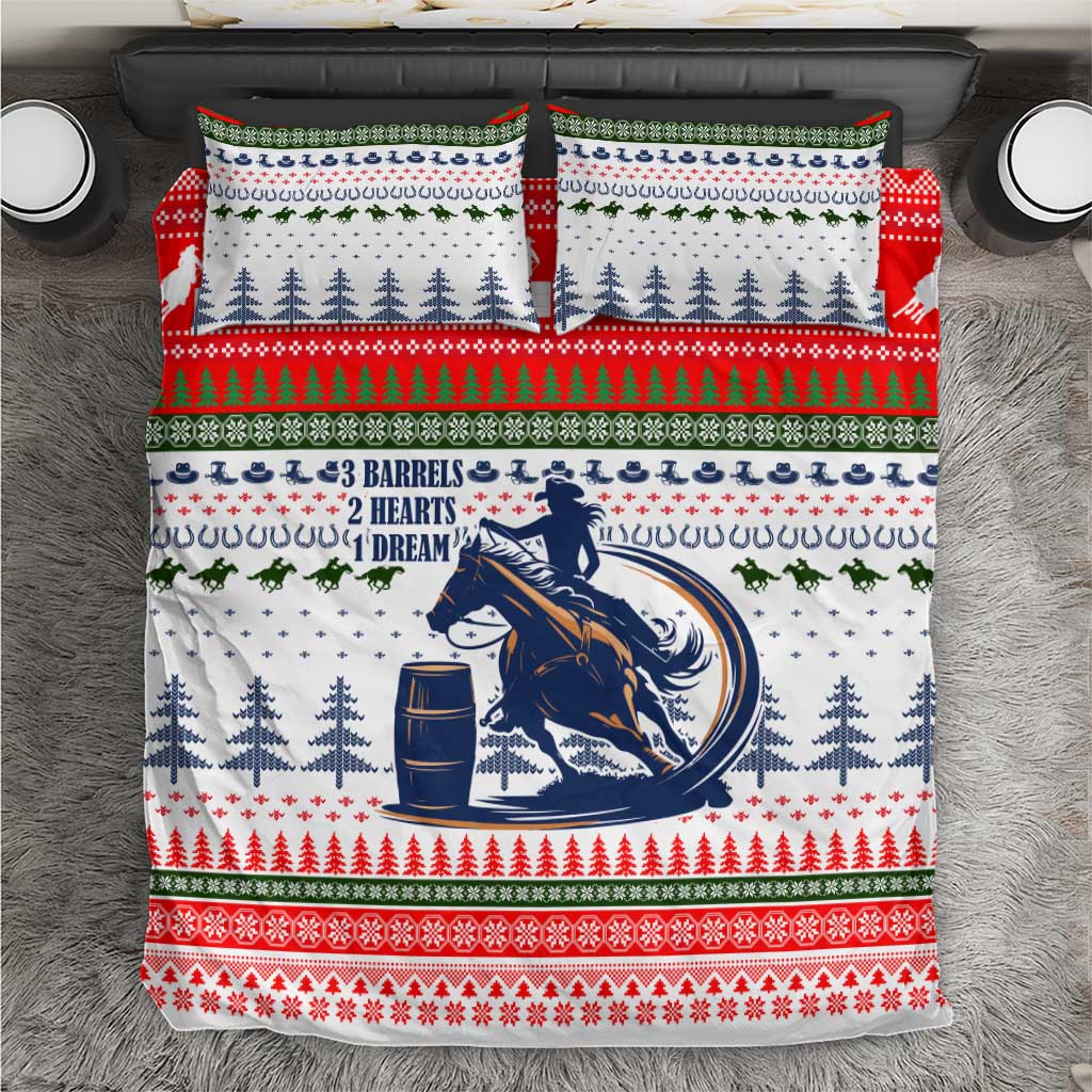 Barrel Racing Christmas Bedding Set Xmas Holiday Patterns - Wonder Print Shop
