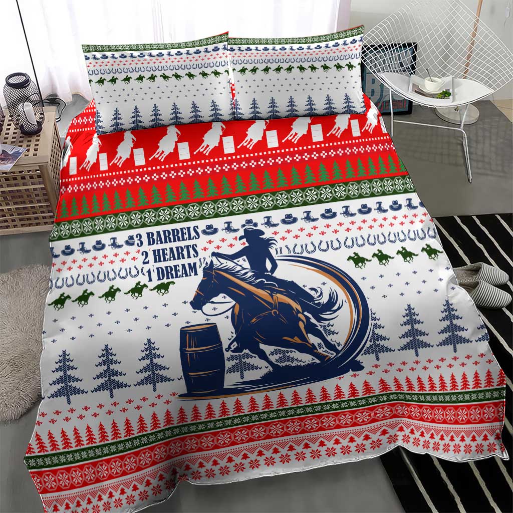 Barrel Racing Christmas Bedding Set Xmas Holiday Patterns - Wonder Print Shop