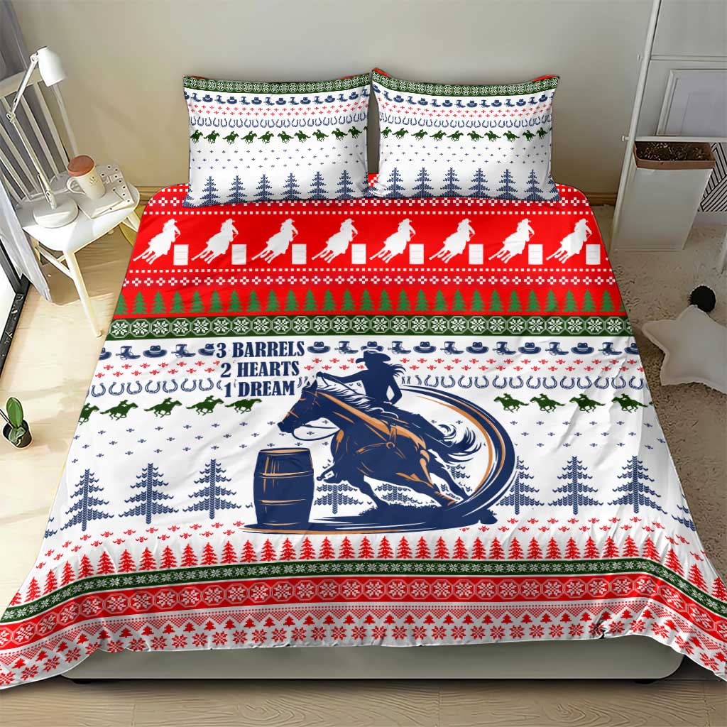 Barrel Racing Christmas Bedding Set Xmas Holiday Patterns - Wonder Print Shop