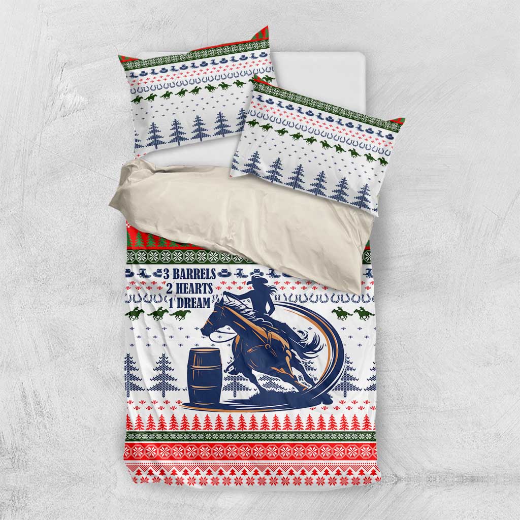 Barrel Racing Christmas Bedding Set Xmas Holiday Patterns - Wonder Print Shop