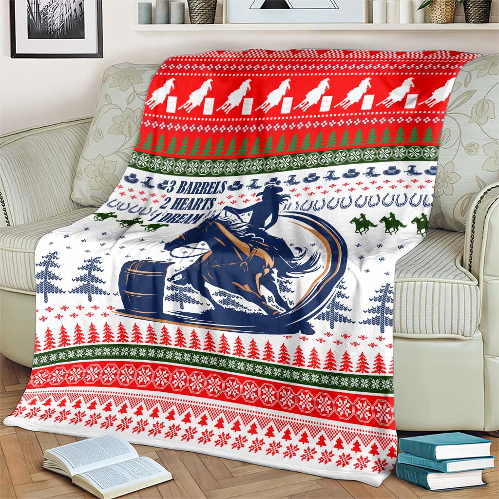 Barrel Racing Christmas Blanket Xmas Holiday Patterns - Wonder Print Shop