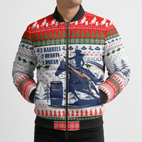Barrel Racing Christmas Bomber Puffer Jacket Xmas Holiday Patterns - Wonder Print Shop