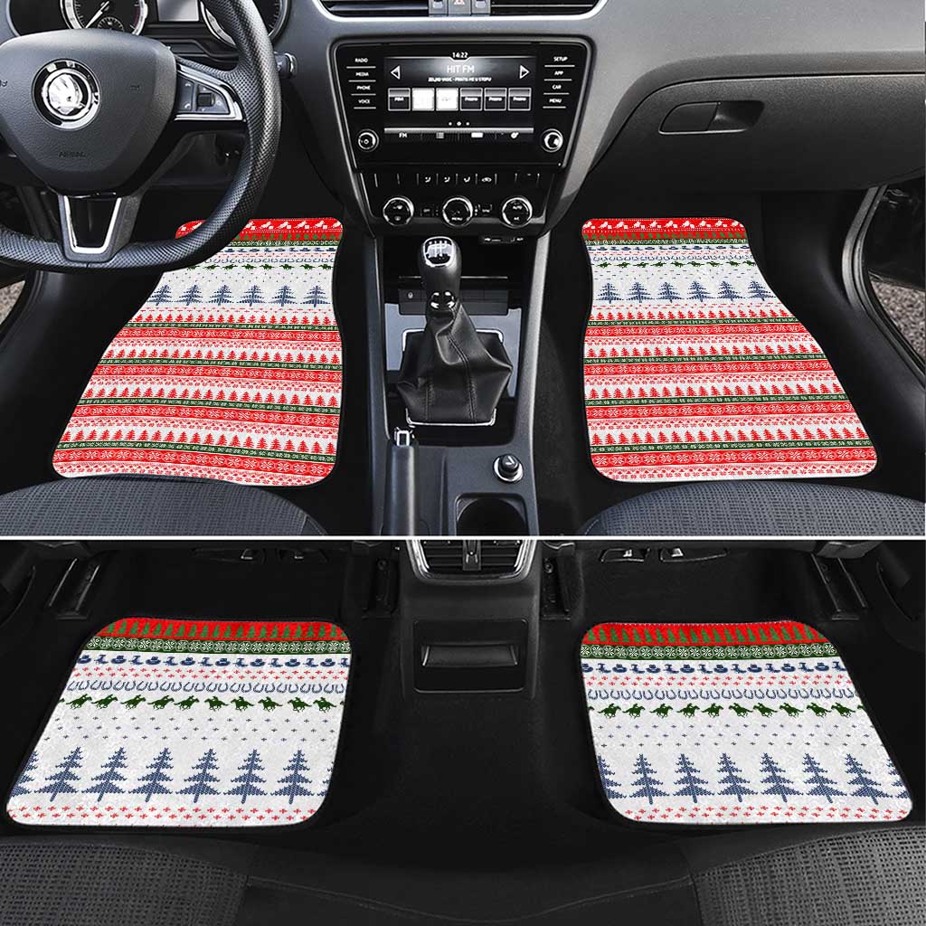 Barrel Racing Christmas Car Mats Xmas Holiday Patterns - Wonder Print Shop