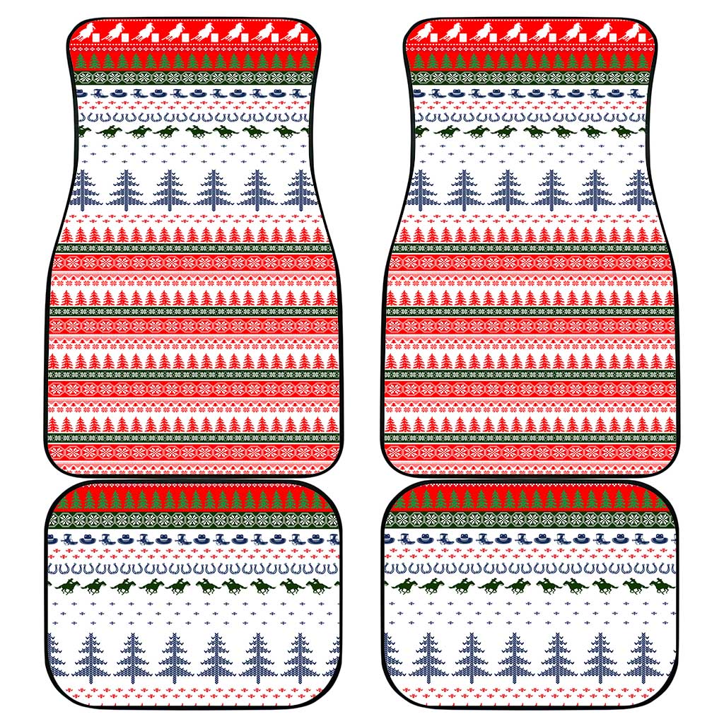 Barrel Racing Christmas Car Mats Xmas Holiday Patterns - Wonder Print Shop