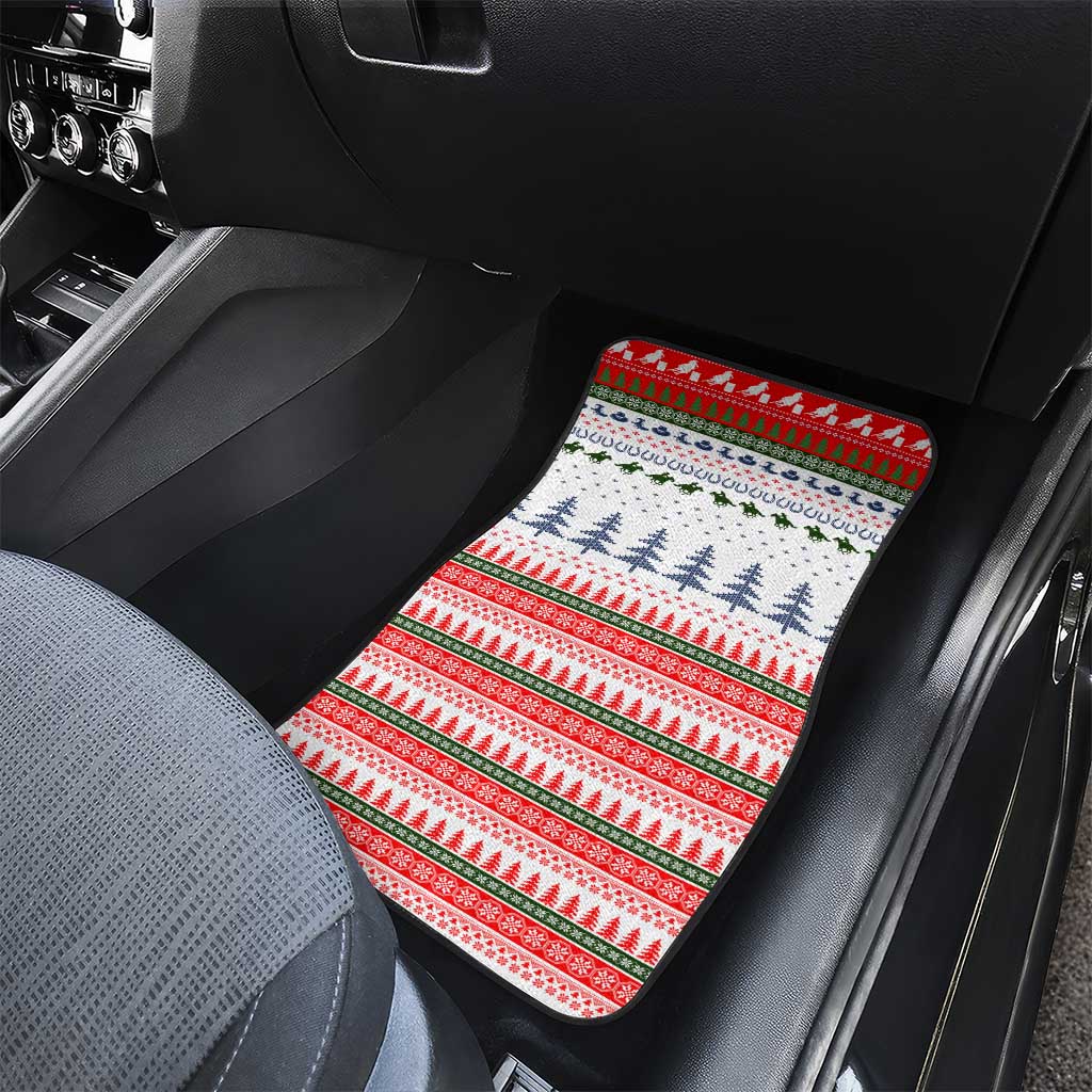 Barrel Racing Christmas Car Mats Xmas Holiday Patterns - Wonder Print Shop