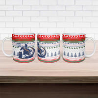 Barrel Racing Christmas Ceramic Mug Xmas Holiday Patterns - Wonder Print Shop