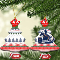 Barrel Racing Christmas Ceramic Ornament Xmas Holiday Patterns - Wonder Print Shop
