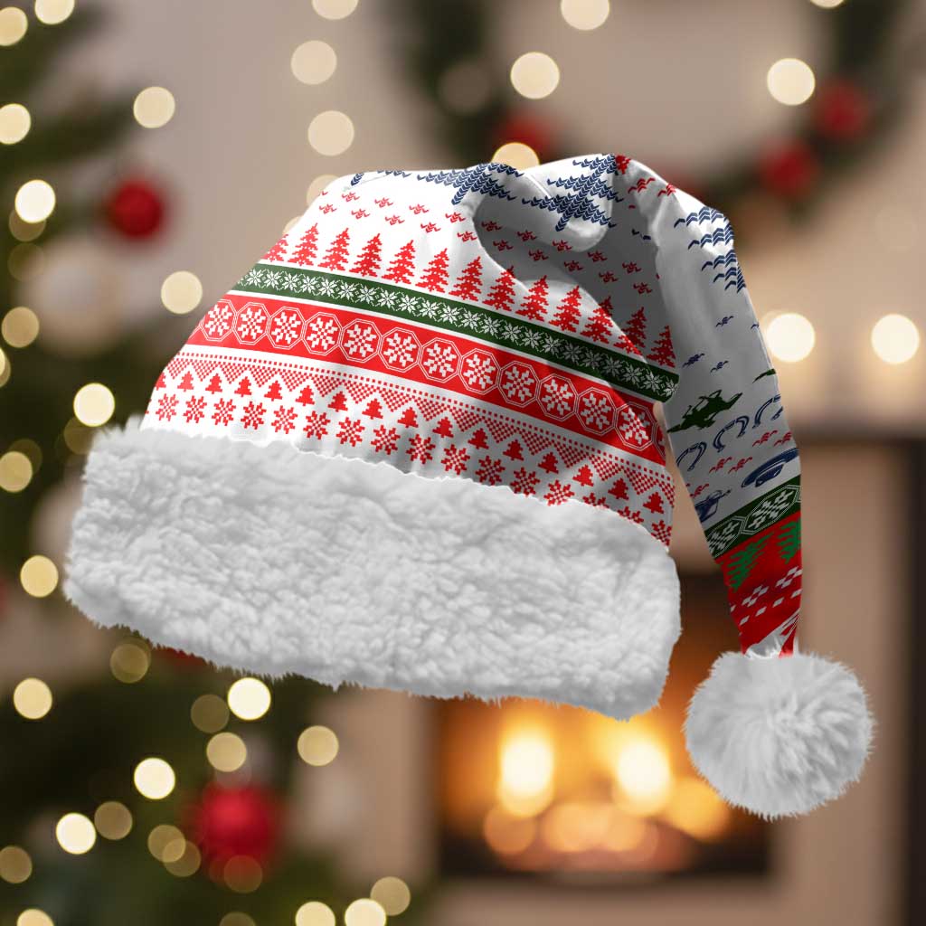 Barrel Racing Christmas Santa Hat Xmas Holiday Patterns - Wonder Print Shop