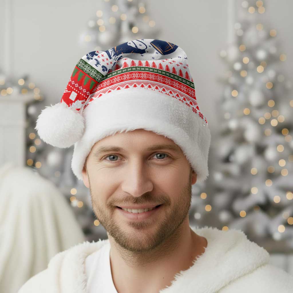 Barrel Racing Christmas Santa Hat Xmas Holiday Patterns - Wonder Print Shop