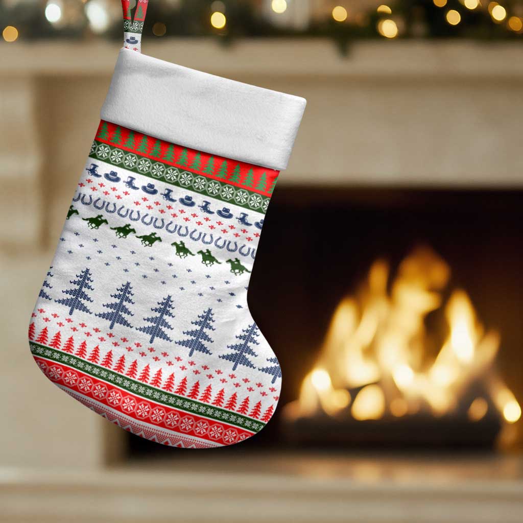Barrel Racing Christmas Stocking Xmas Holiday Patterns - Wonder Print Shop