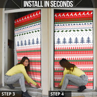 Barrel Racing Christmas Door Cover Xmas Holiday Patterns - Wonder Print Shop