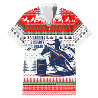 Barrel Racing Christmas Family Matching Mermaid Dress and Hawaiian Shirt Xmas Holiday Patterns - Wonder Print Shop