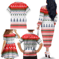 Barrel Racing Christmas Family Matching Off The Shoulder Long Sleeve Dress and Hawaiian Shirt Xmas Holiday Patterns - Wonder Print Shop