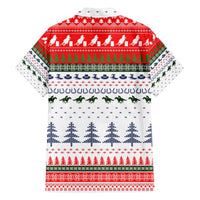 Barrel Racing Christmas Family Matching Off The Shoulder Long Sleeve Dress and Hawaiian Shirt Xmas Holiday Patterns - Wonder Print Shop