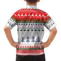 Barrel Racing Christmas Family Matching Off Shoulder Maxi Dress and Hawaiian Shirt Xmas Holiday Patterns - Wonder Print Shop