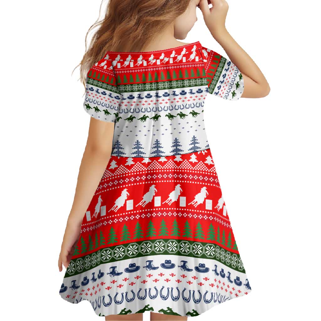 Barrel Racing Christmas Family Matching Off Shoulder Maxi Dress and Hawaiian Shirt Xmas Holiday Patterns - Wonder Print Shop