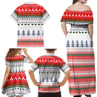 Barrel Racing Christmas Family Matching Off Shoulder Maxi Dress and Hawaiian Shirt Xmas Holiday Patterns - Wonder Print Shop