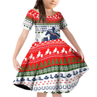 Barrel Racing Christmas Family Matching Off Shoulder Short Dress and Hawaiian Shirt Xmas Holiday Patterns - Wonder Print Shop