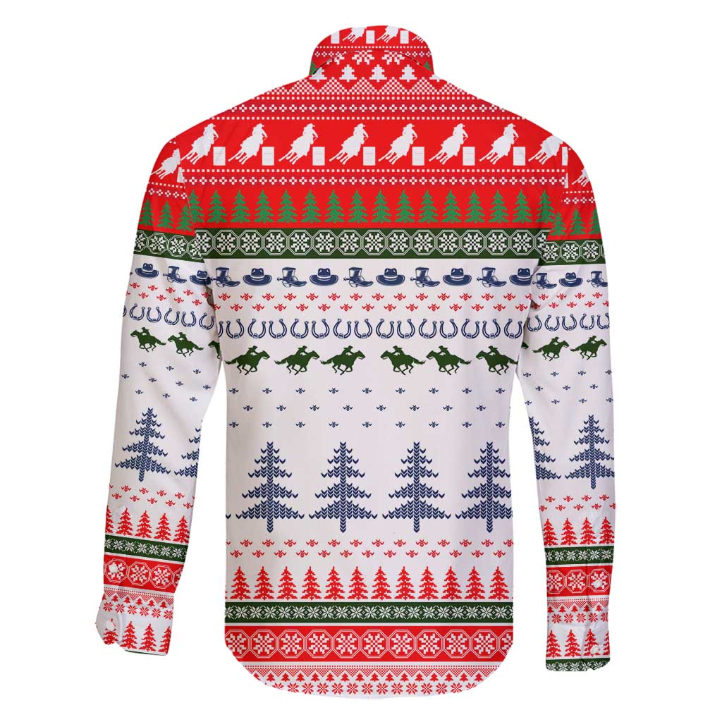 Barrel Racing Christmas Family Matching Puletasi and Hawaiian Shirt Xmas Holiday Patterns - Wonder Print Shop