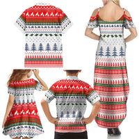 Barrel Racing Christmas Family Matching Summer Maxi Dress and Hawaiian Shirt Xmas Holiday Patterns - Wonder Print Shop