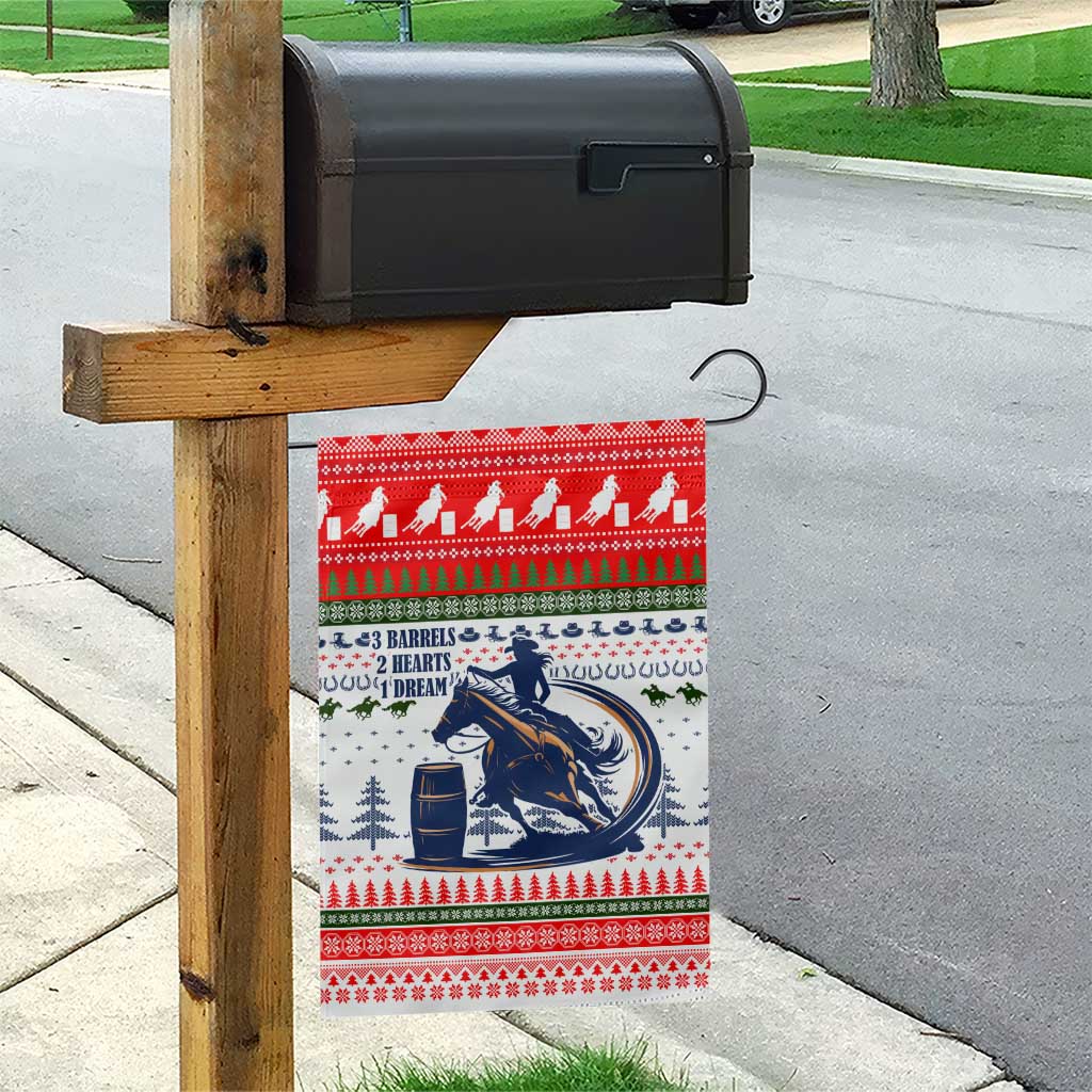 Barrel Racing Christmas Garden Flag Xmas Holiday Patterns - Wonder Print Shop