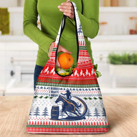 Barrel Racing Christmas Grocery Bag Xmas Holiday Patterns - Wonder Print Shop