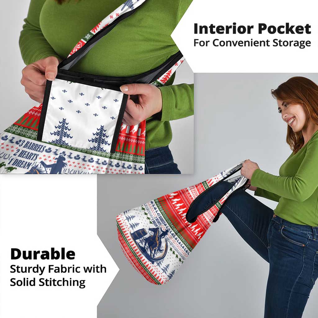Barrel Racing Christmas Grocery Bag Xmas Holiday Patterns - Wonder Print Shop