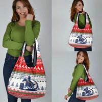 Barrel Racing Christmas Grocery Bag Xmas Holiday Patterns - Wonder Print Shop