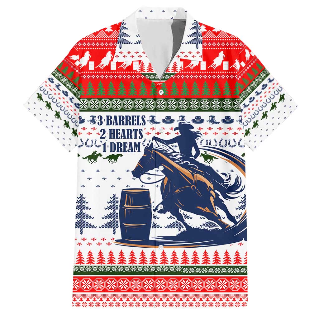 Barrel Racing Christmas Hawaiian Shirt Xmas Holiday Patterns - Wonder Print Shop