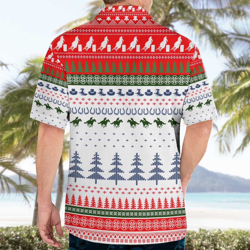 Barrel Racing Christmas Hawaiian Shirt Xmas Holiday Patterns - Wonder Print Shop