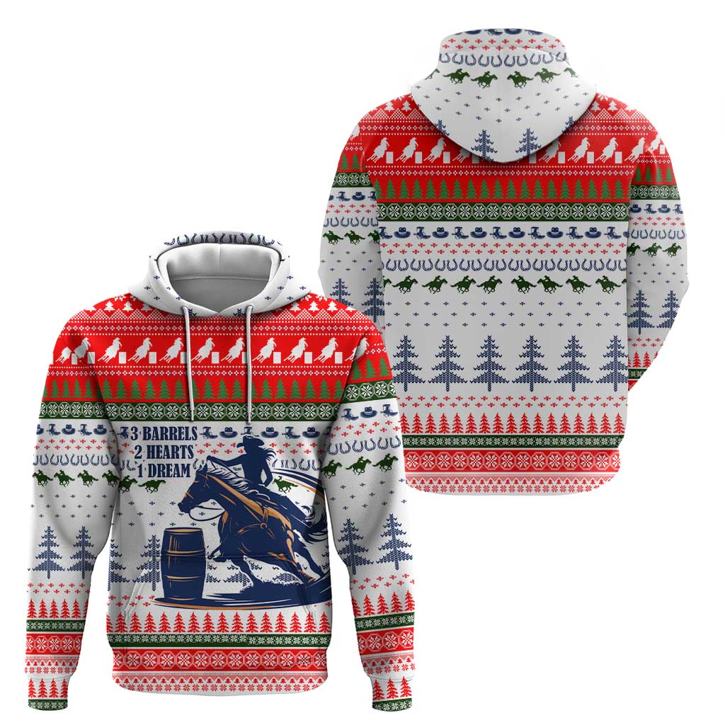 Barrel Racing Christmas Hoodie Xmas Holiday Patterns - Wonder Print Shop