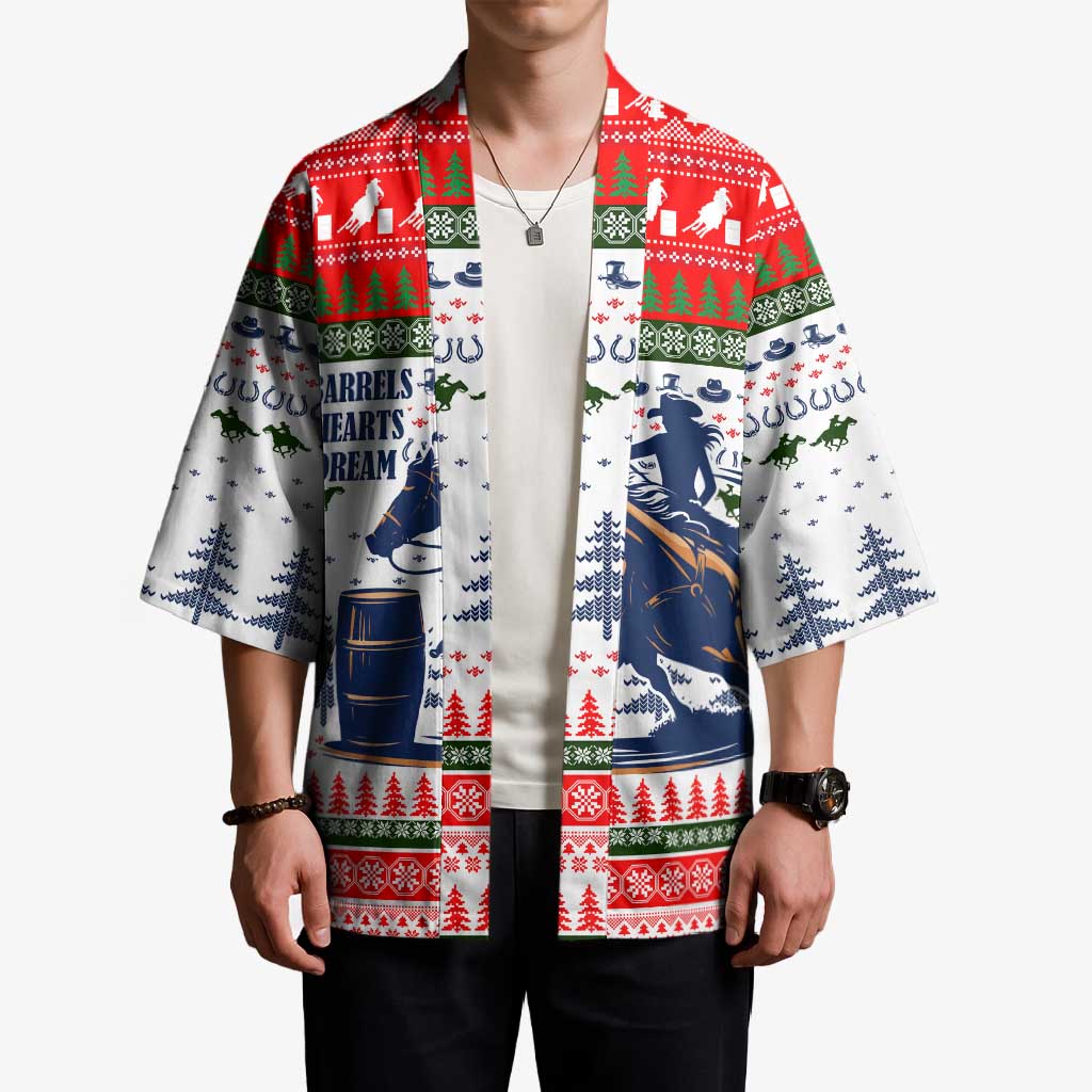 Barrel Racing Christmas Kimono Xmas Holiday Patterns - Wonder Print Shop